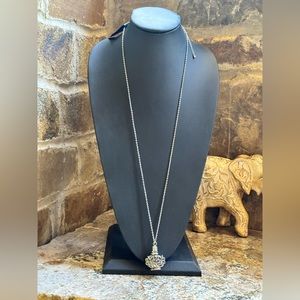 Silver Perfume Bottle Necklace